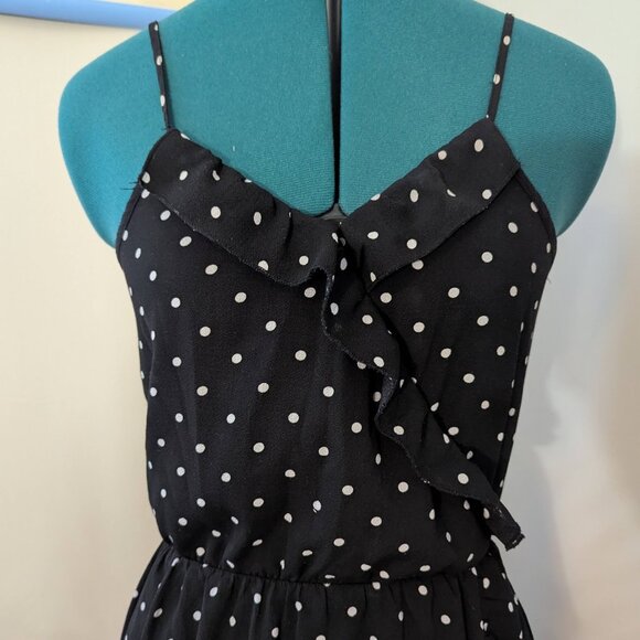 Polka dot spaghetti strap dress with wrap detailing - Picture 2 of 4